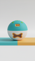 Bola interativa de silicone com dispenser de petiscos