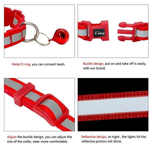 6pcs/set Reflective Nylon Kitten Cat Puppy Dog