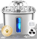 Veken Stainless Steel Cat Water Fountain 3.2L
