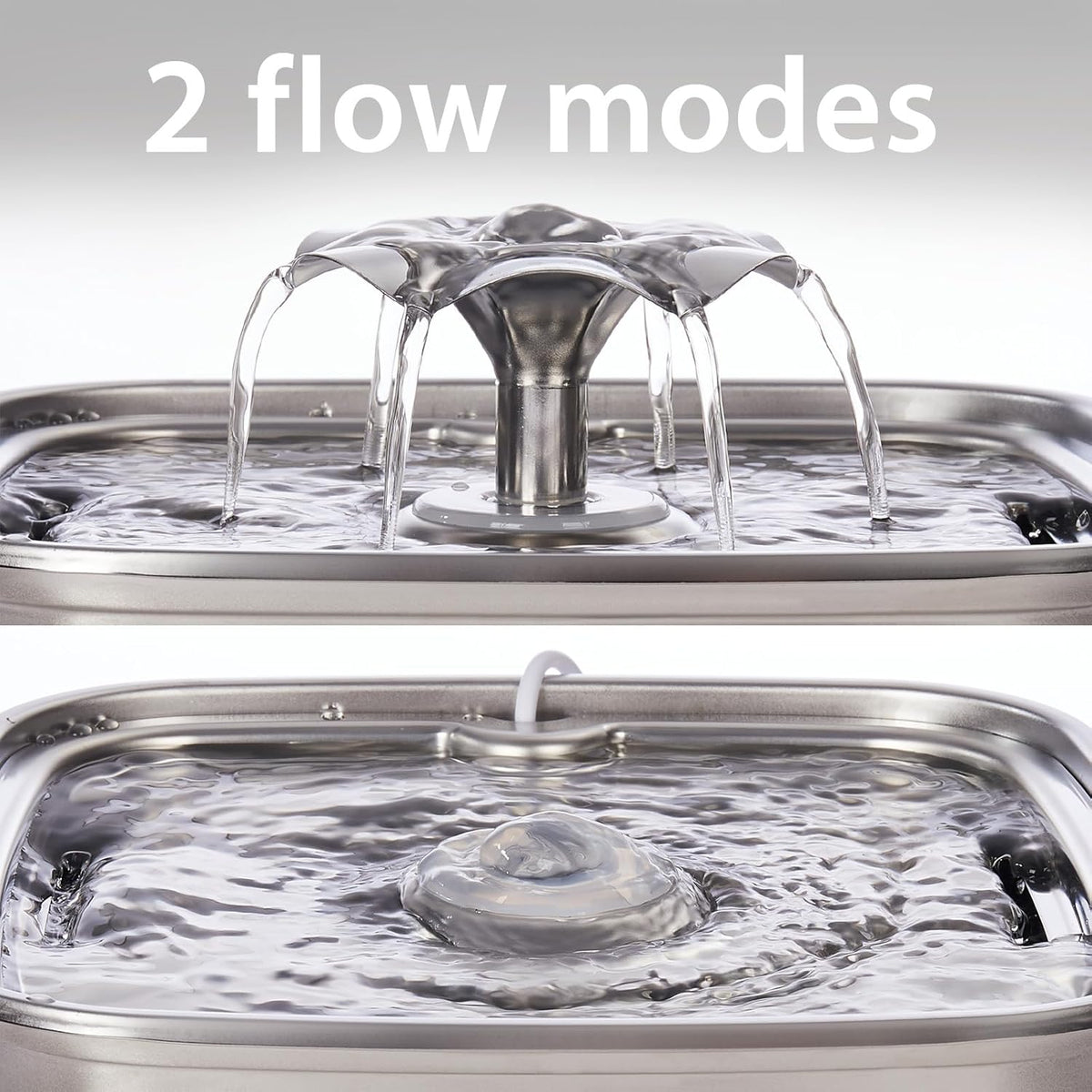 Veken Stainless Steel Cat Water Fountain 3.2L