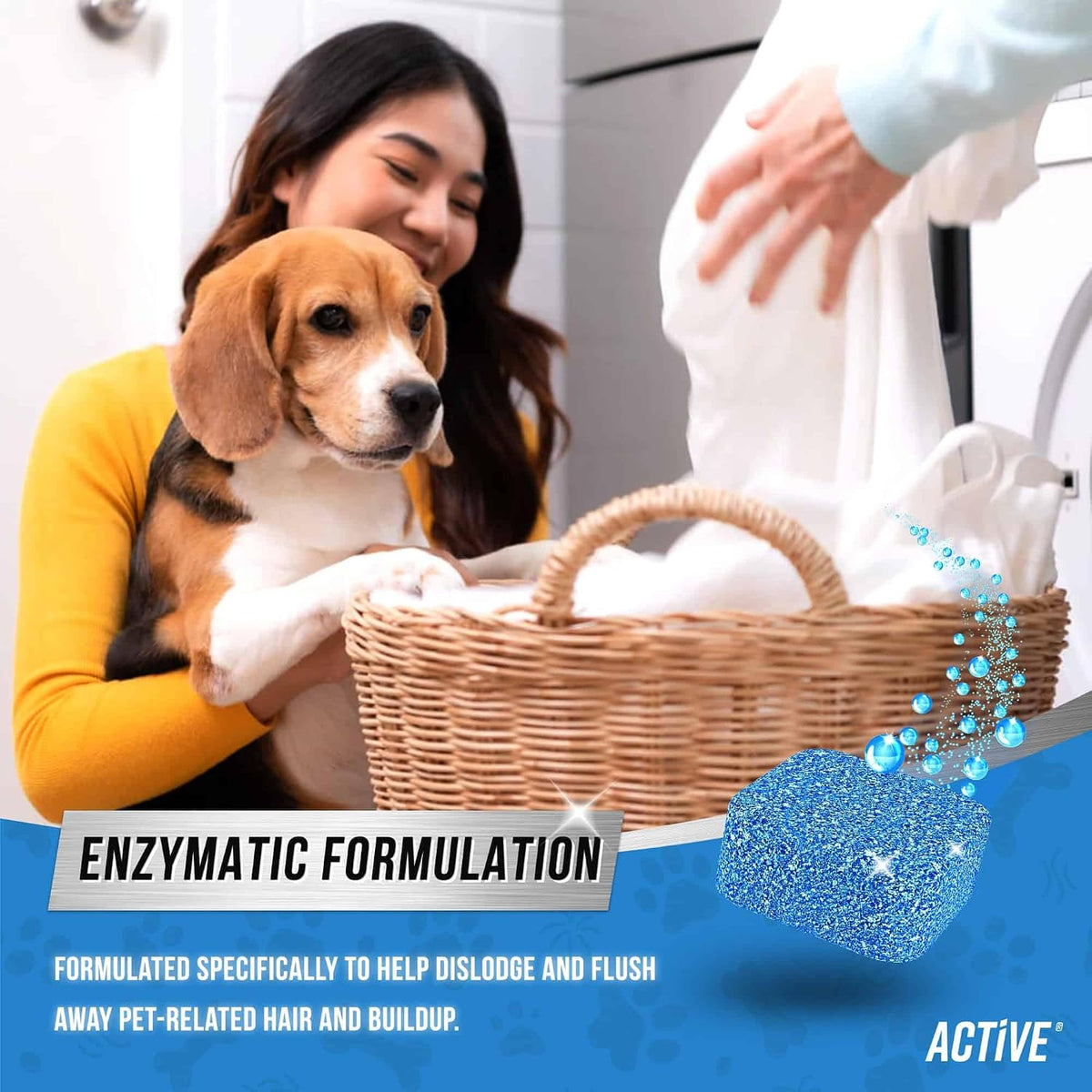 ACTIVE Washing Machine Cleaner Tablets for Pet Owners 24 Count
