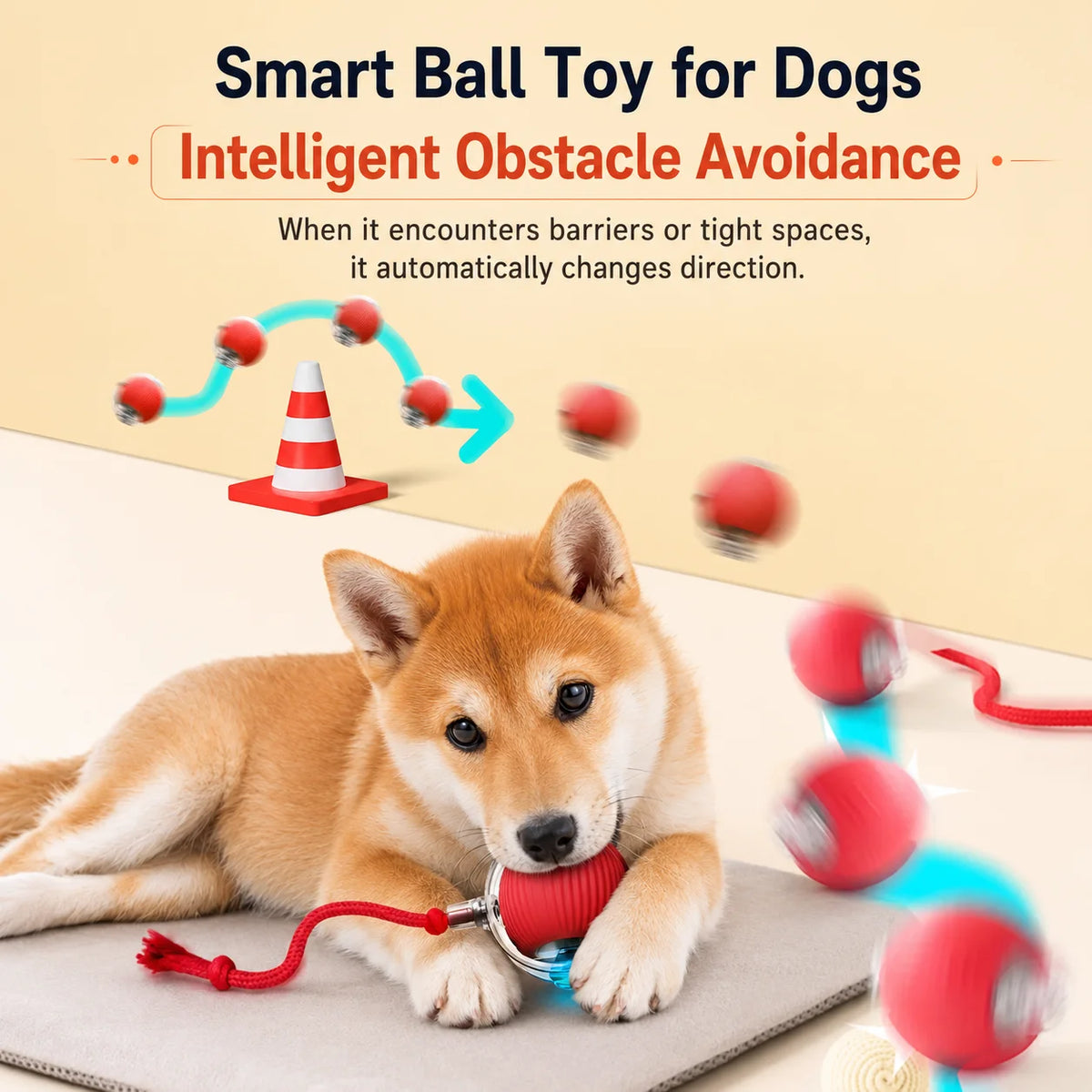 Rechargeable Automatic Rolling Dog Ball