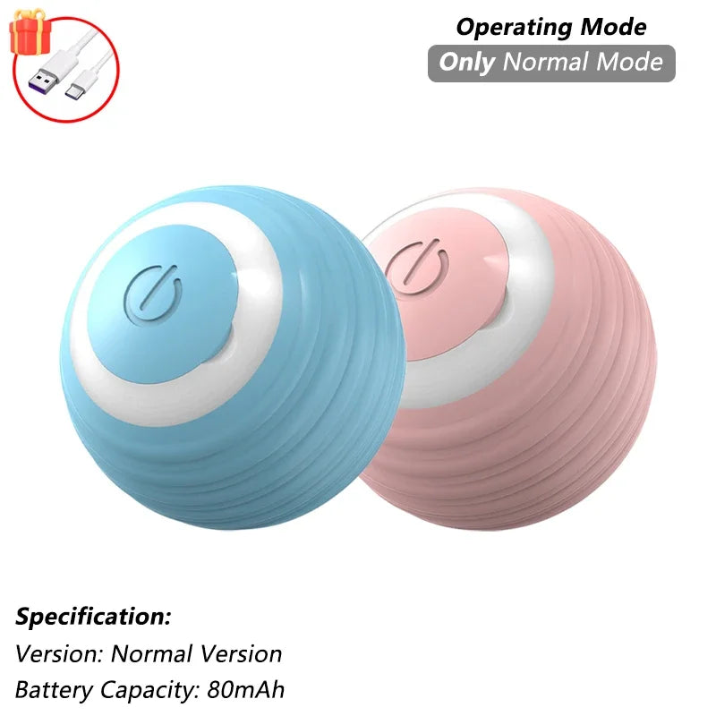 Auto-Rolling Cat Ball Toy — Rechargeable Smart Pet Toy