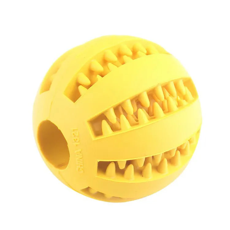 Bite-Resistant Treat-Dispensing Dog Ball
