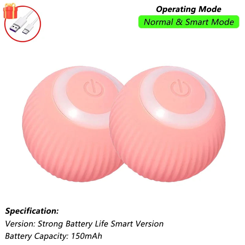 Auto-Rolling Cat Ball Toy — Rechargeable Smart Pet Toy