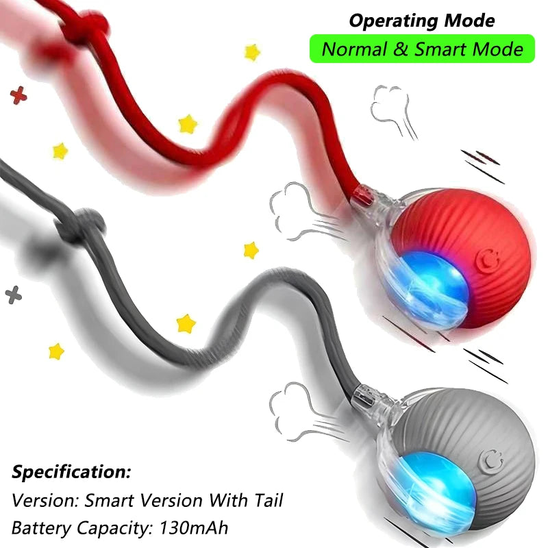 Auto-Rolling Cat Ball Toy — Rechargeable Smart Pet Toy