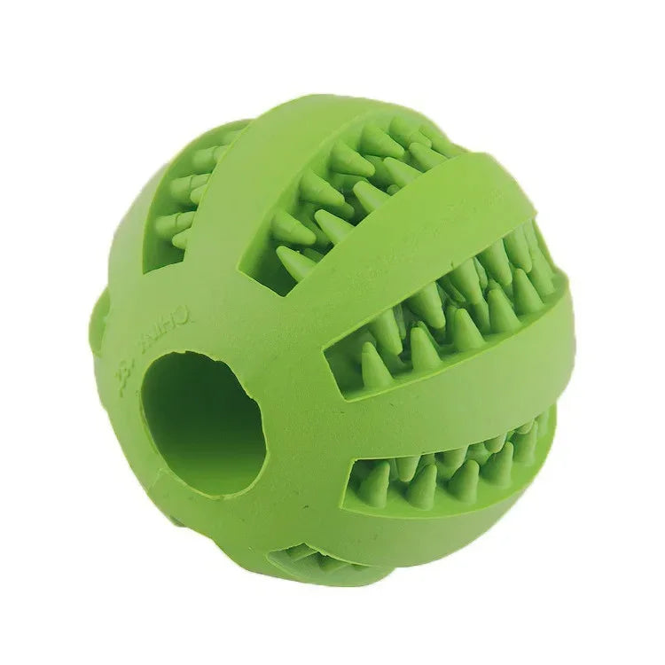 Bite-Resistant Treat-Dispensing Dog Ball
