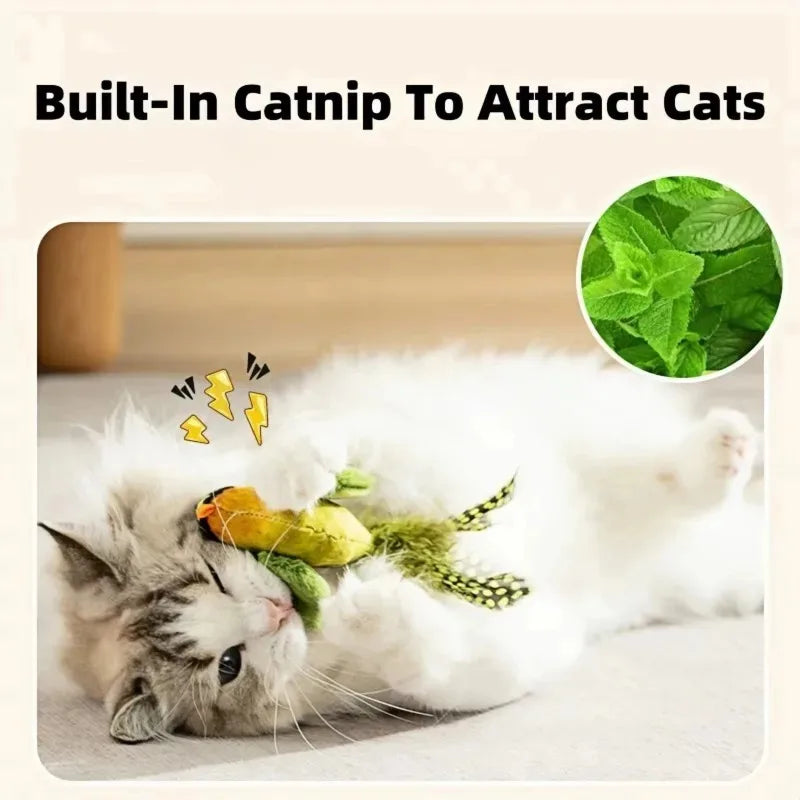 Bird-Sound Elastic Cat Toy