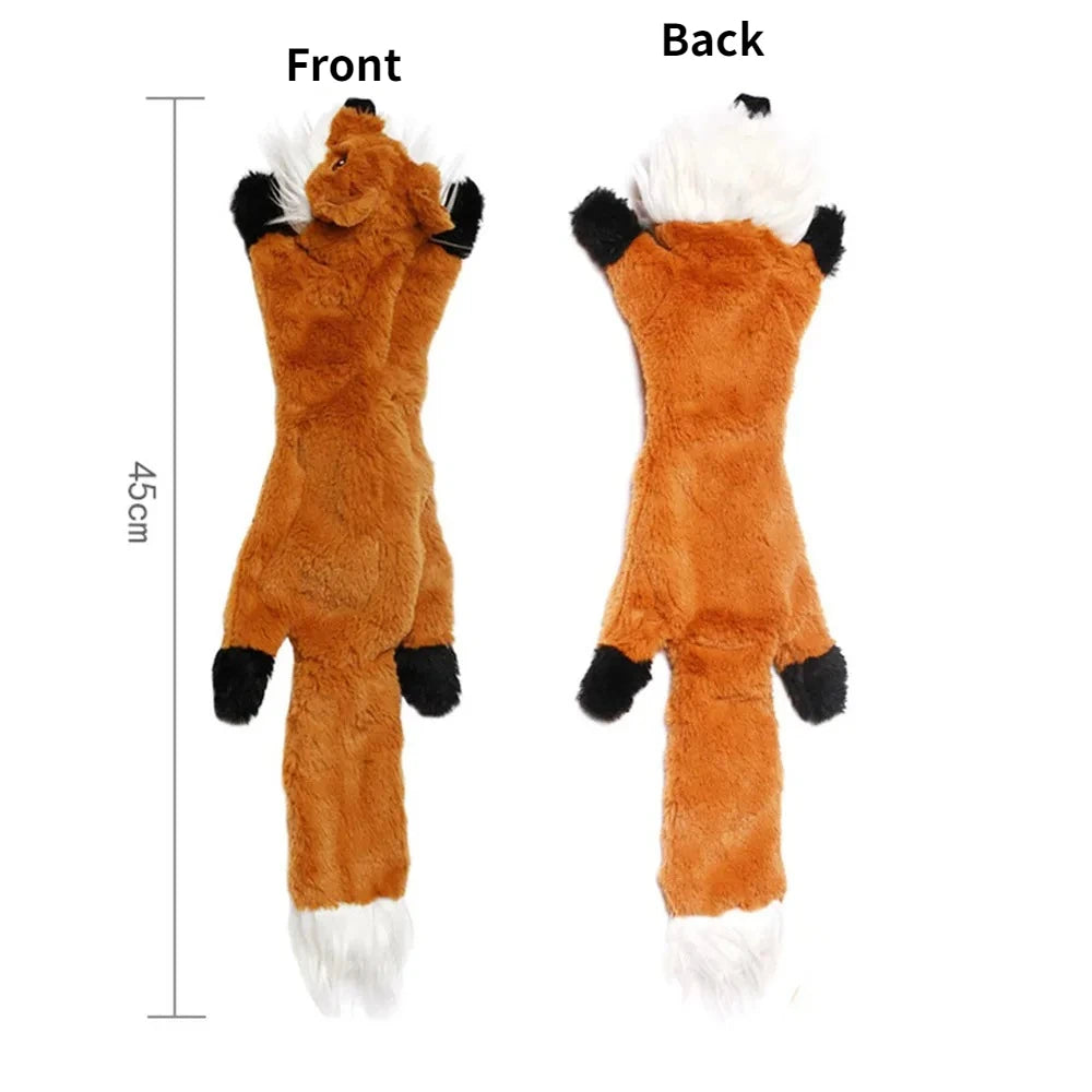 Stuffing-Free Squeaky Plush Dog Toy
