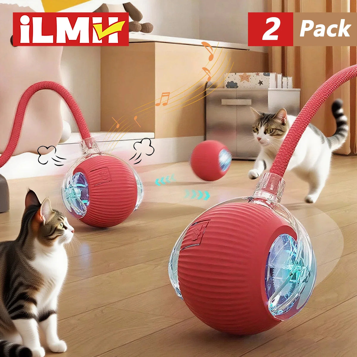 Auto-Rolling Cat Ball Toy — Rechargeable Smart Pet Toy