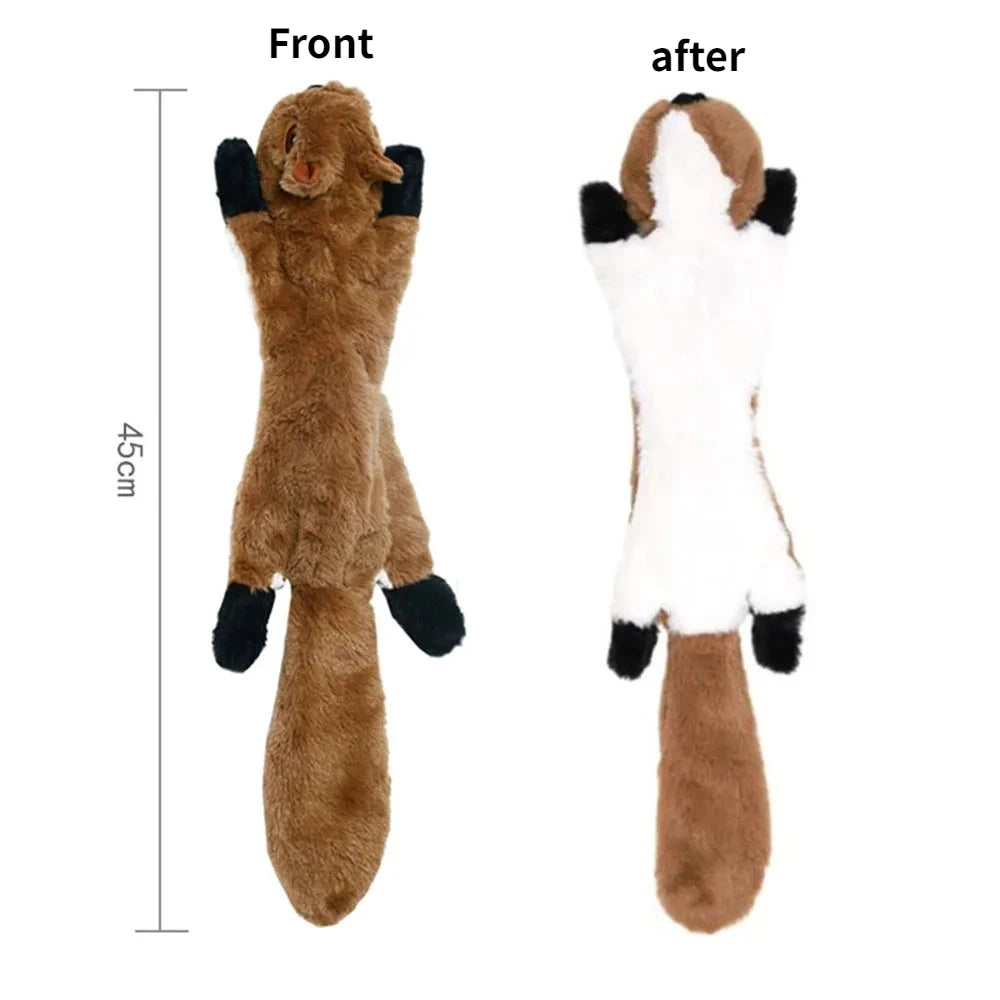 Stuffing-Free Squeaky Plush Dog Toy