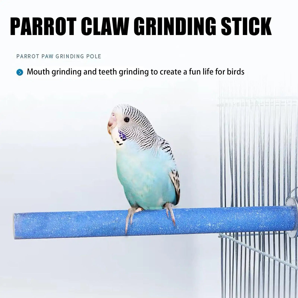 New High-end 1pc Bird Perch Stand Wooden Rough Birds Paw Grinding Perch Standing Parrot Toy Pet Supplies Random Color Tool