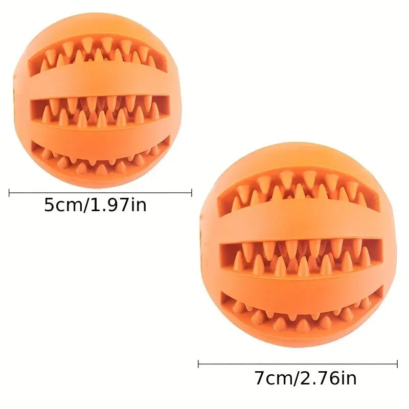 Bite-Resistant Treat-Dispensing Dog Ball