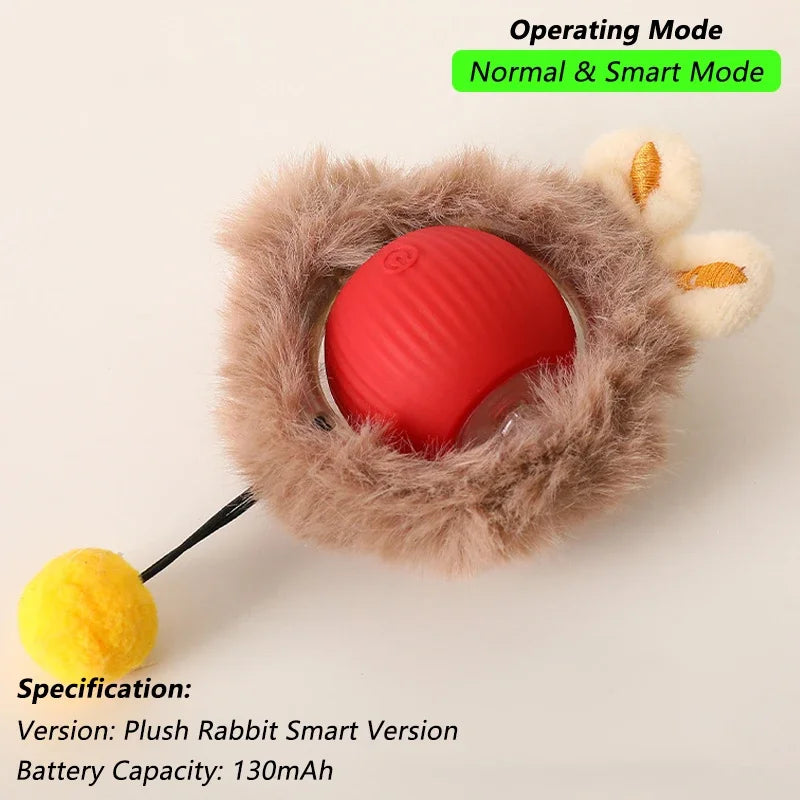 Auto-Rolling Cat Ball Toy — Rechargeable Smart Pet Toy
