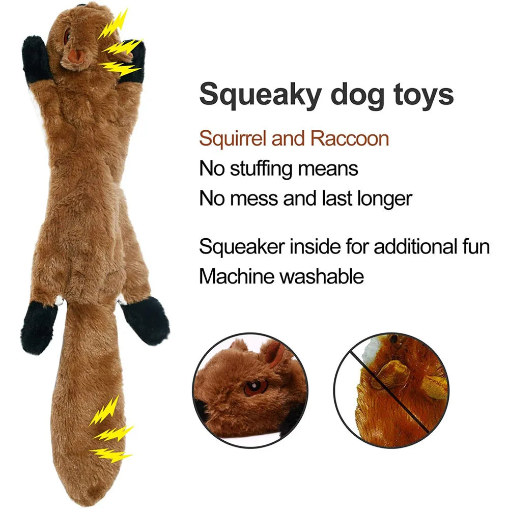 Stuffing-Free Squeaky Plush Dog Toy