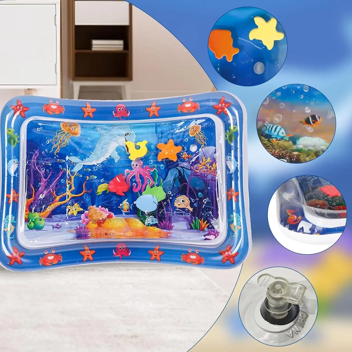 Inflatable Sensory Water Play Mat for Pets