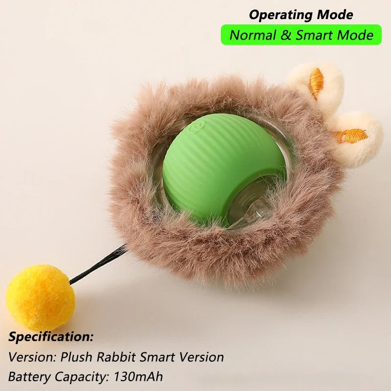 Auto-Rolling Cat Ball Toy — Rechargeable Smart Pet Toy