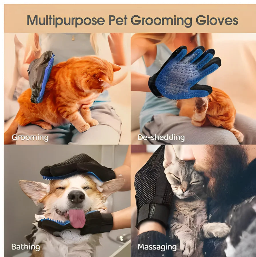 Deshedding Grooming Glove for Pets