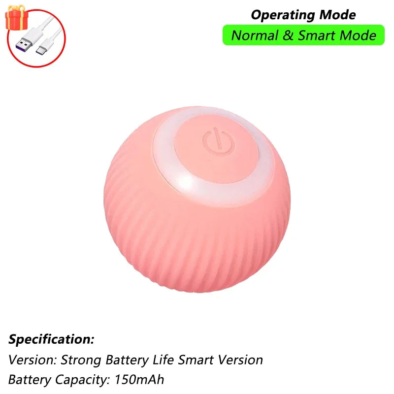 Auto-Rolling Cat Ball Toy — Rechargeable Smart Pet Toy