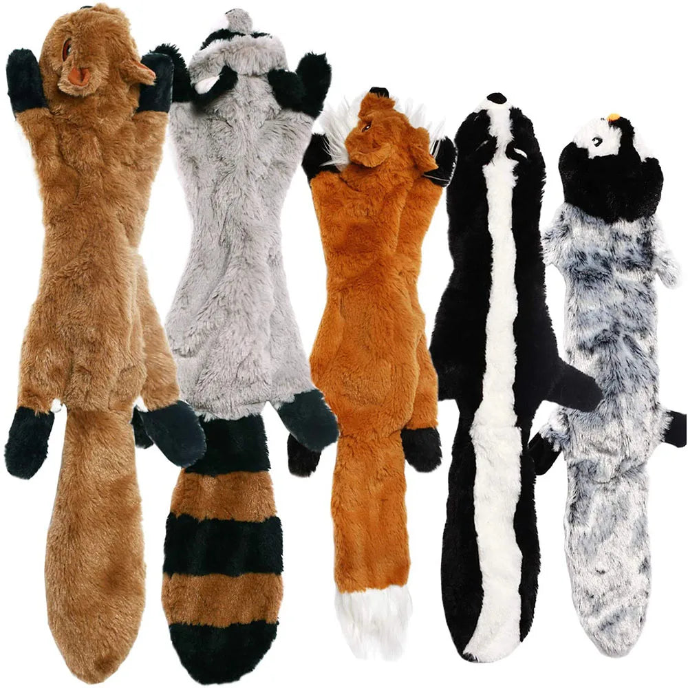 Stuffing-Free Squeaky Plush Dog Toy