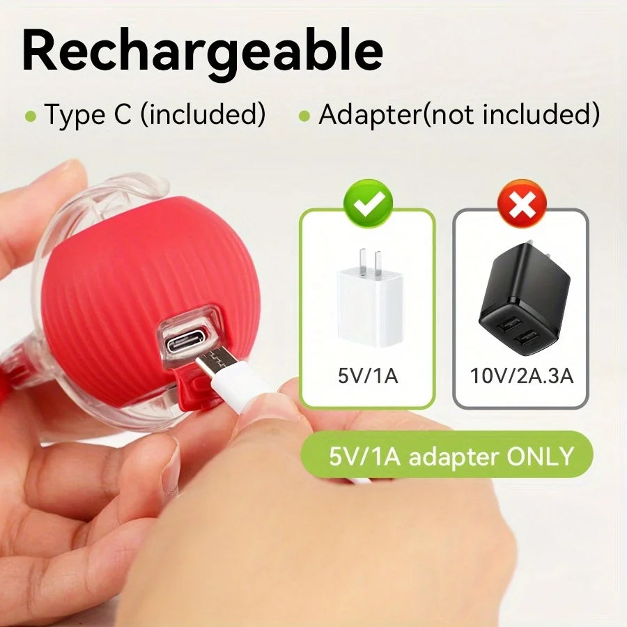Auto-Rolling Cat Ball Toy — Rechargeable Smart Pet Toy