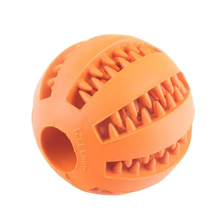 Bite-Resistant Treat-Dispensing Dog Ball