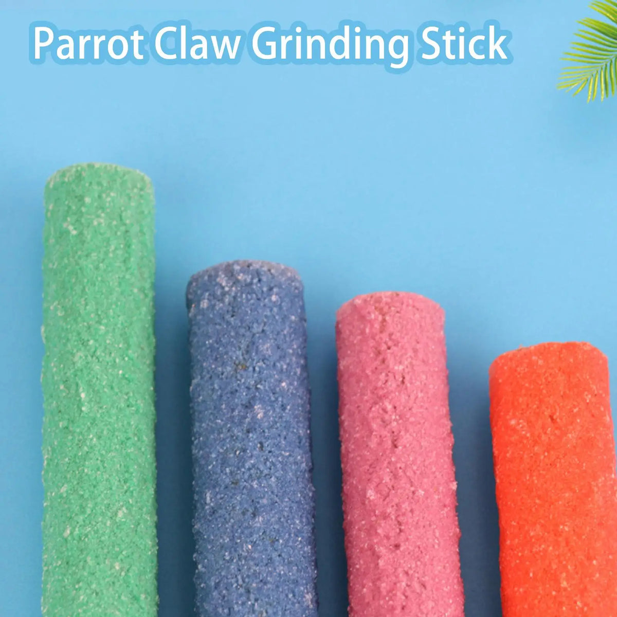 New High-end 1pc Bird Perch Stand Wooden Rough Birds Paw Grinding Perch Standing Parrot Toy Pet Supplies Random Color Tool