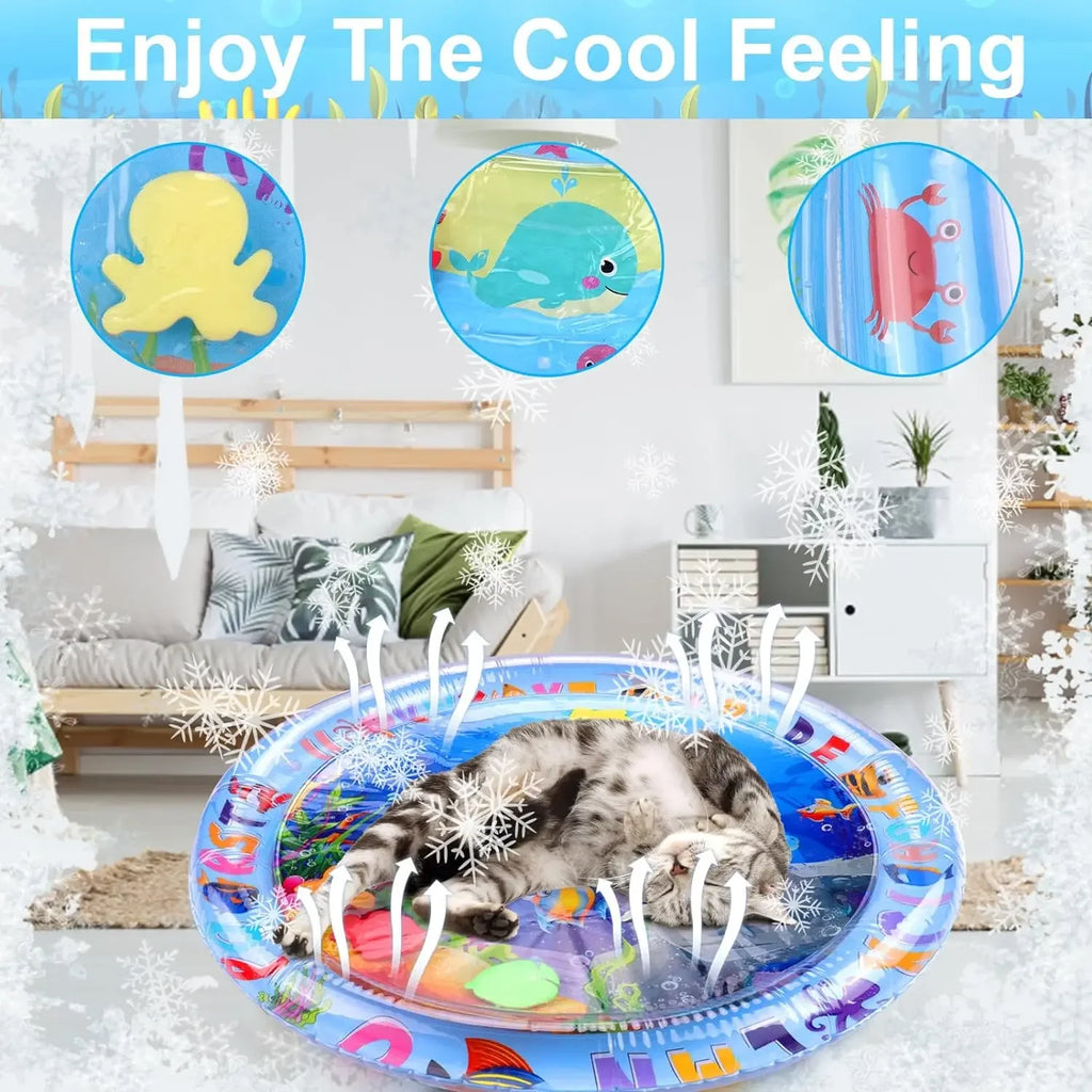 Inflatable Sensory Water Play Mat for Pets