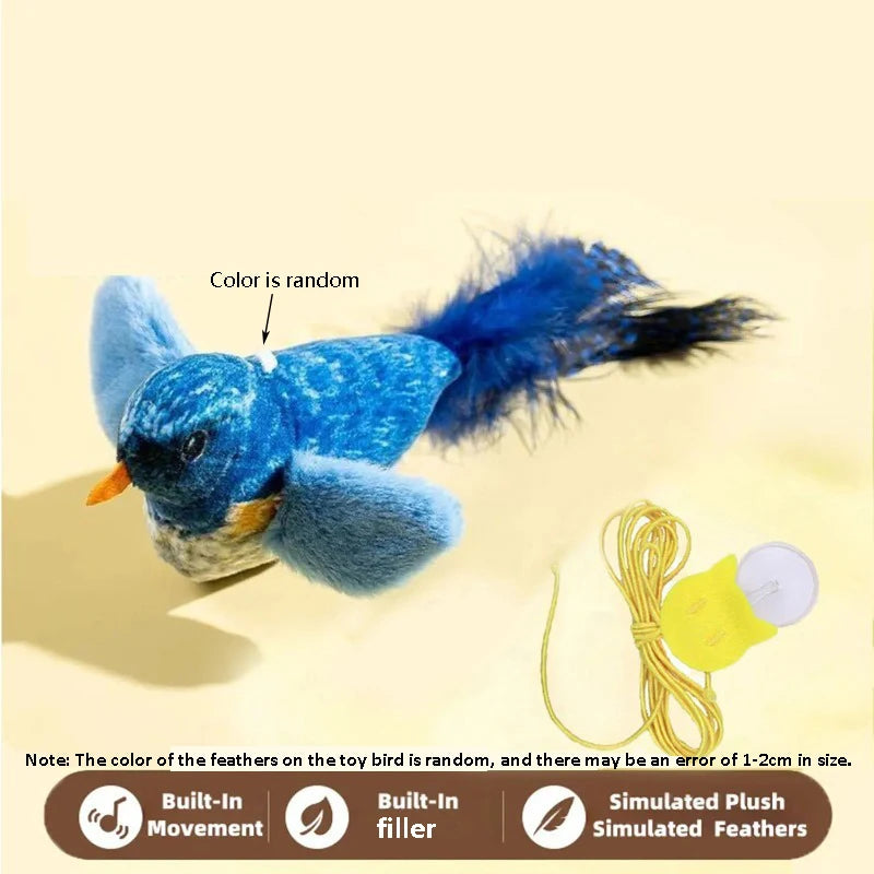 Bird-Sound Elastic Cat Toy