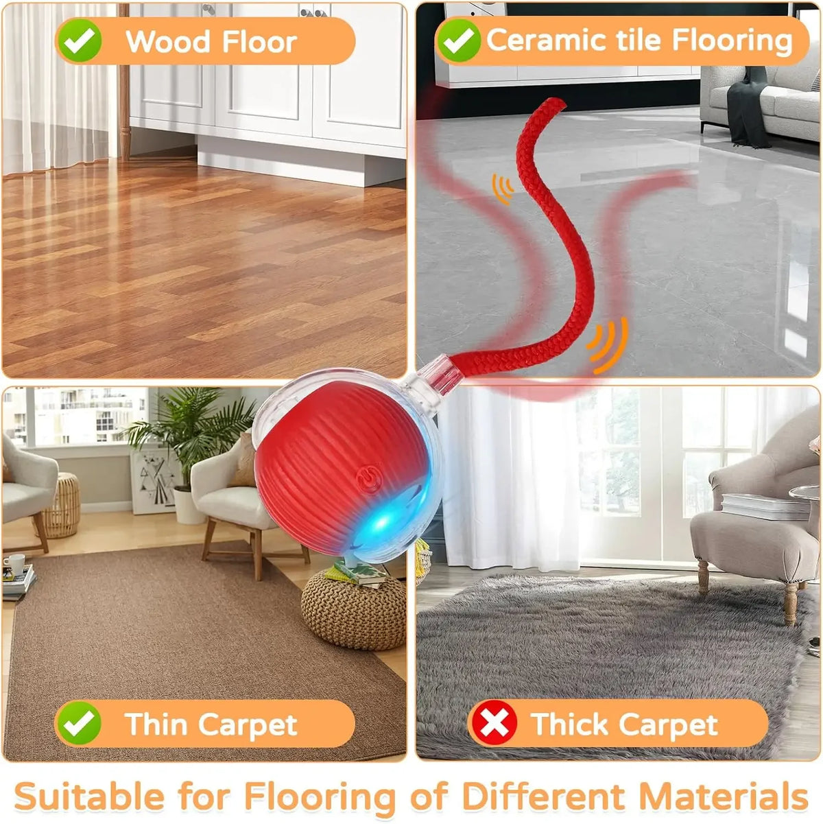 Auto-Rolling Cat Ball Toy — Rechargeable Smart Pet Toy