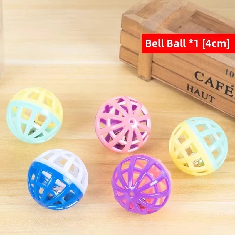 Felt Puzzle Box Cat Toy with Ball
