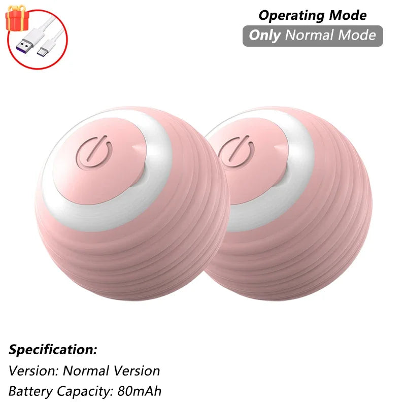 Auto-Rolling Cat Ball Toy — Rechargeable Smart Pet Toy