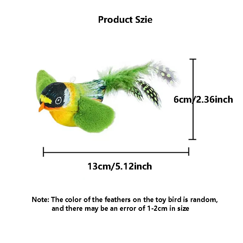 Bird-Sound Elastic Cat Toy