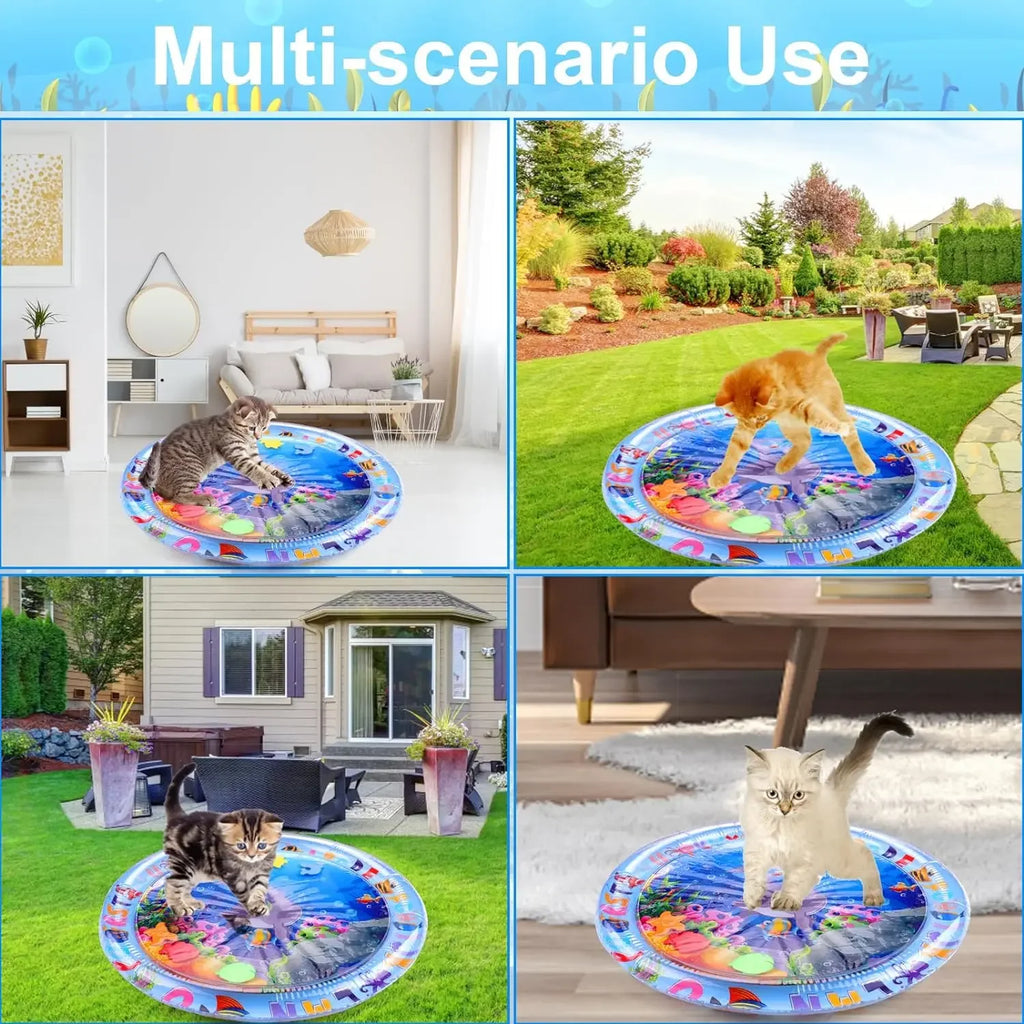 Inflatable Sensory Water Play Mat for Pets
