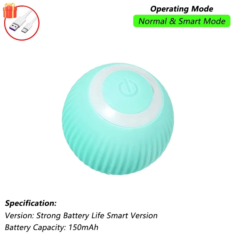 Auto-Rolling Cat Ball Toy — Rechargeable Smart Pet Toy