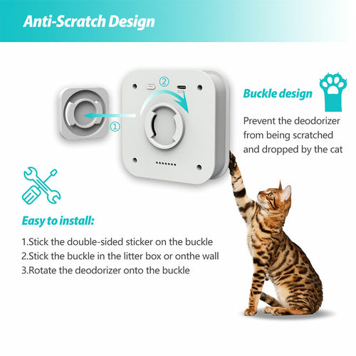 Odor Purifier for Cat Litter Box Deodorizer Air Cleaner
