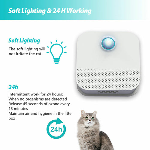 Odor Purifier for Cat Litter Box Deodorizer Air Cleaner